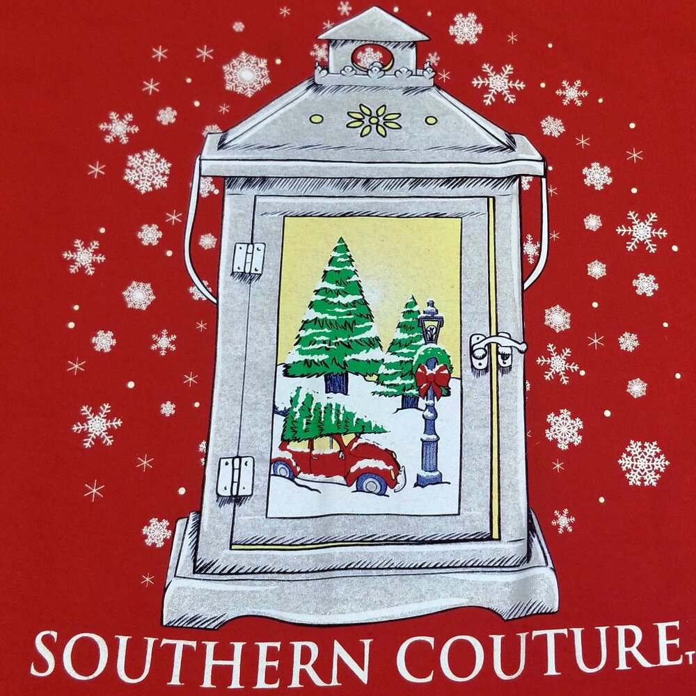 Ladies' Southern Couture Christmas Tee, Size L, VGUC - Picture 7 of 13